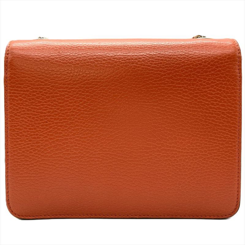 Gucci Interlocking G Shoulder Bag Orange Gold Hardware — view 2
