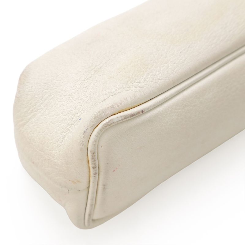 Hermes Bee Pop PM Pouch Small Bag Pencil Case Box Leather Off White — view 3