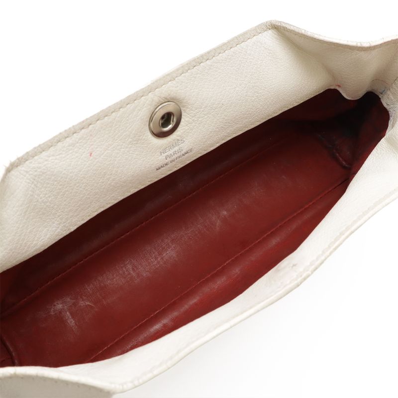 Hermes Bee Pop PM Pouch Small Bag Pencil Case Box Leather Off White — view 6