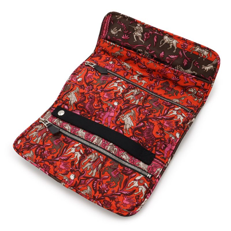 Hermes Silk Quinn Jewelry Pouch Multi Accessory Case Small Felt — view 4