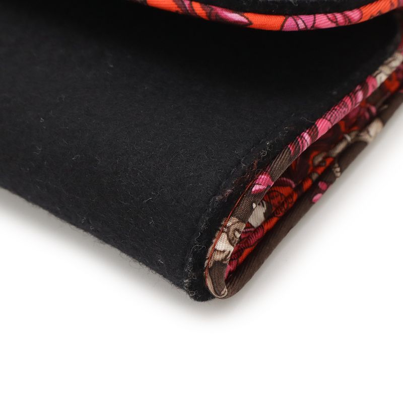Hermes Silk Quinn Jewelry Pouch Multi Accessory Case Small Felt — view 3