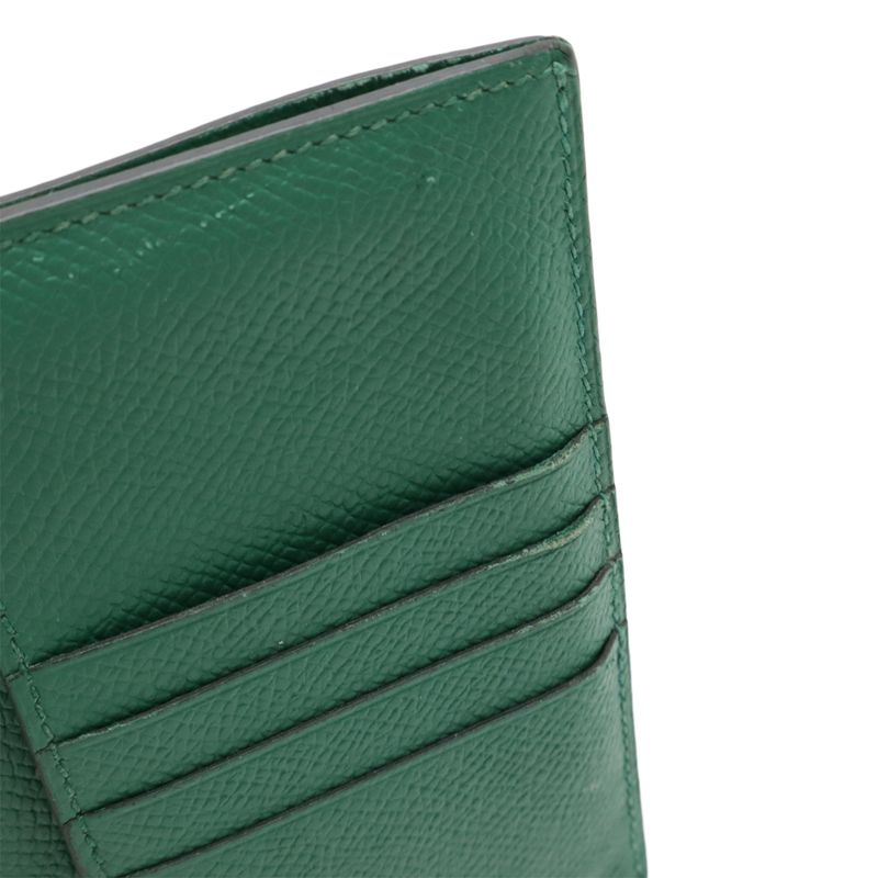 Hermes Bearn Compact Bifold Wallet Vaux Epson Leather Bamboo — view 6