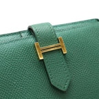 Hermes Bearn Compact Bifold Wallet Vaux Epson Leather Bamboo — view 4
