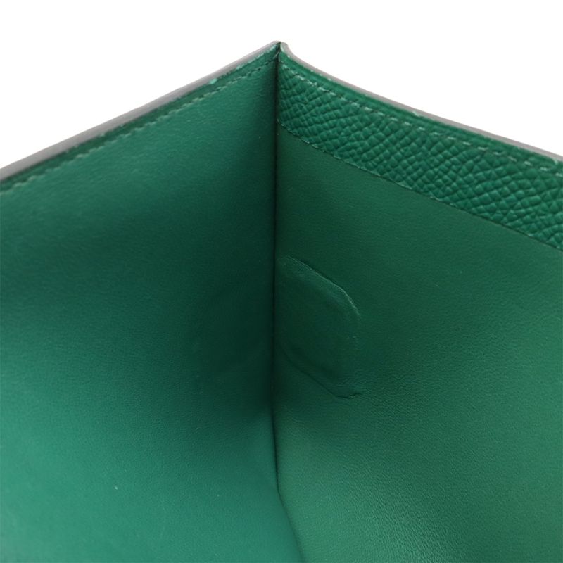 Hermes Bearn Compact Bifold Wallet Vaux Epson Leather Bamboo — view 8