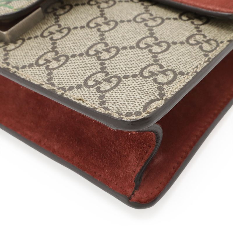 Gucci Dionysus GG Blooms Chain Bag Shoulder Taiga Head Suede Beige — view 3