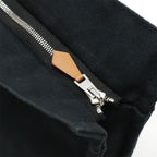 Hermes Fourre Tout Clutch Bag Second Pouch Canvas Leather Black Gray — view 4