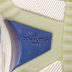 Louis Vuitton Vnr Line Sneakers Fabric White Blue Pink 7 1 2 Size — view 5