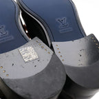 Louis Vuitton Ankle Belt Side Gore Short Boots Black Blue 8 1 2 — view 6