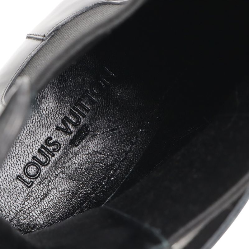 Louis Vuitton Ankle Belt Side Gore Short Boots Black Blue 8 1 2 — view 7