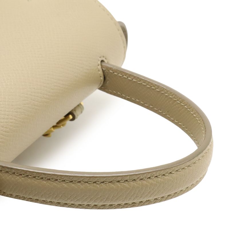 Celine Pico Belt Bag Handbag Mini 2-Way Shoulder Leather Sand — view 7