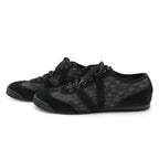 Louis Vuitton Monogram Denim Low Cut Sneakers Shoes Suede Black 6 1 2 Size — view 2