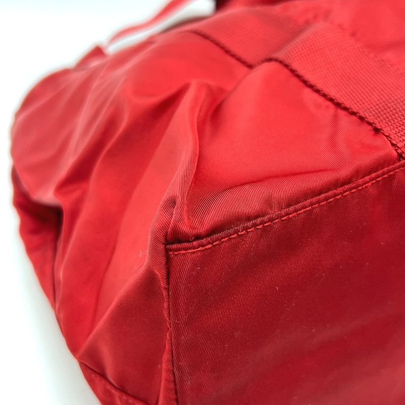 Prada Tote Bag Triangle Plate Nylon Red — view 5