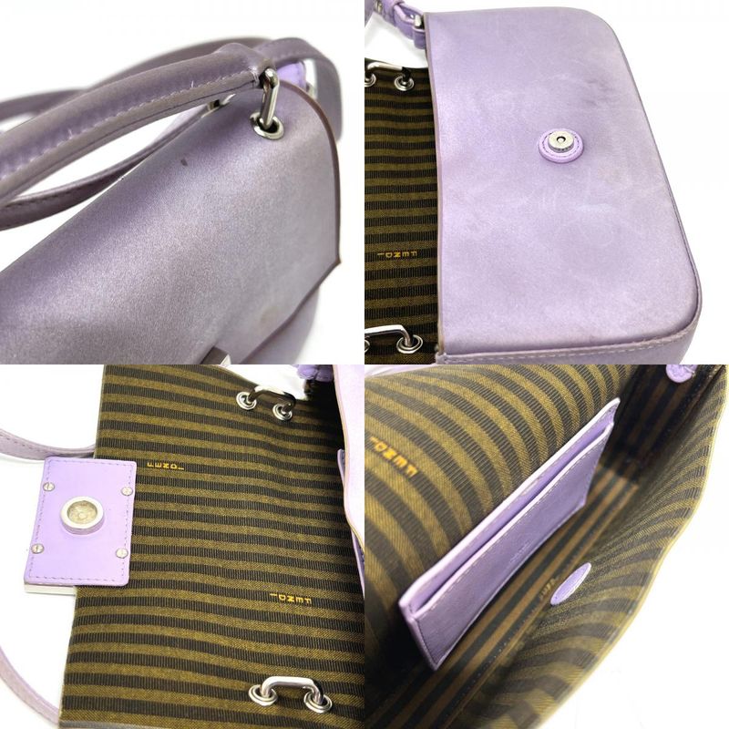 Fendi Shoulder Baguette Smart Phone Pouch 7 As142 Satin Purple — view 9