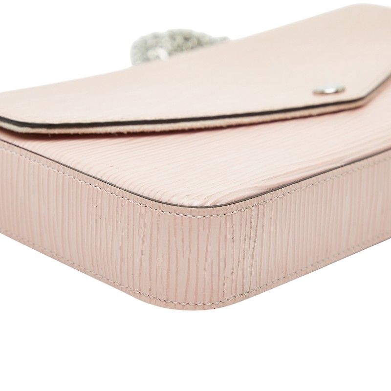 Louis Vuitton Epi Pochette Felicie Rose Ballerine Pink Leather — view 6