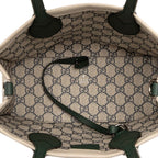 Gucci Logo Print Mini Tote Shoulder Bag 2-Way Beige Green Canvas Leather — view 4