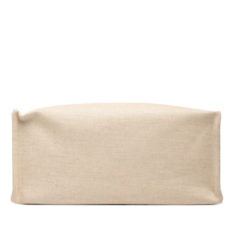 Gucci Logo Print Mini Tote Shoulder Bag 2-Way Beige Green Canvas Leather — view 3