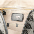 Loewe Anagram Crossbody Bag Grey Black Canvas — view 5