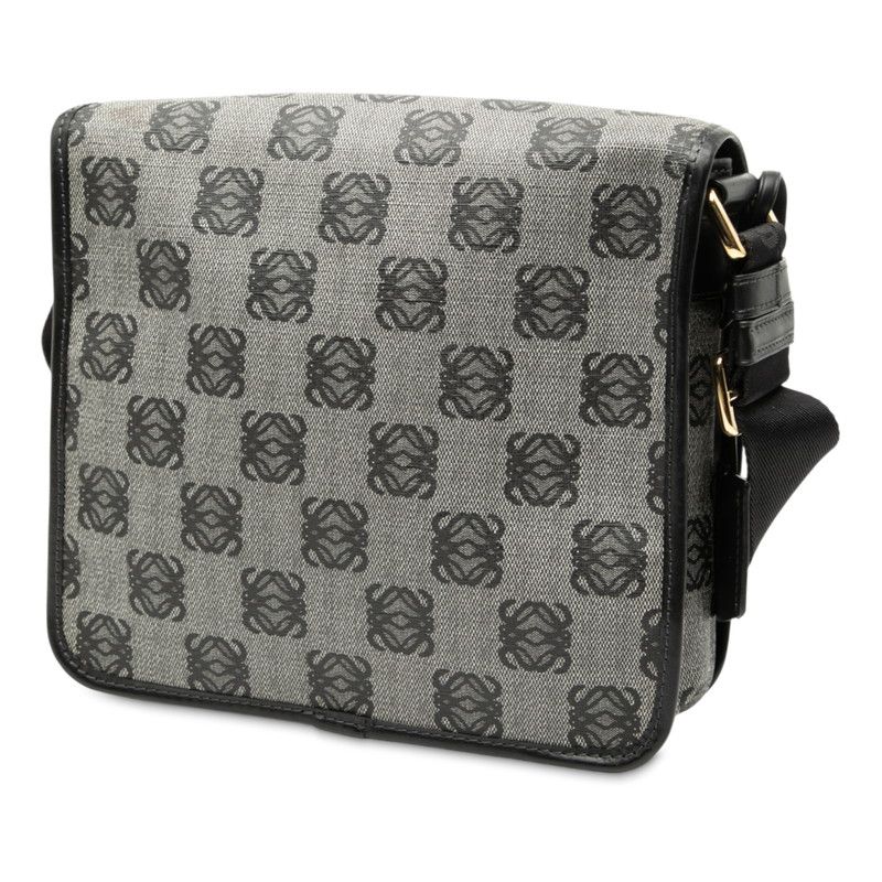 Loewe Anagram Crossbody Bag Grey Black Canvas — view 2