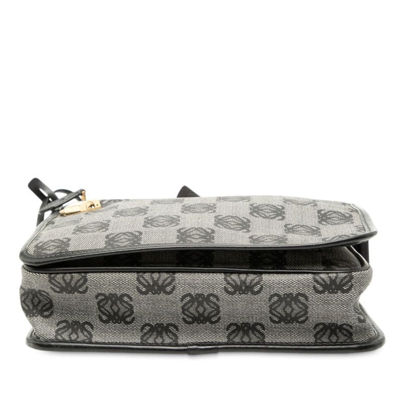 Loewe Anagram Crossbody Bag Grey Black Canvas — view 3