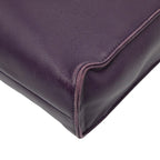 Prada Triangle Logo Plate Tote Shoulder Bag 2-Way 1 Bg418 Purple Leather — view 4