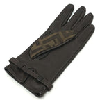 Fendi Gloves Zucca Pattern FF Logo Canvas Brown — view 5