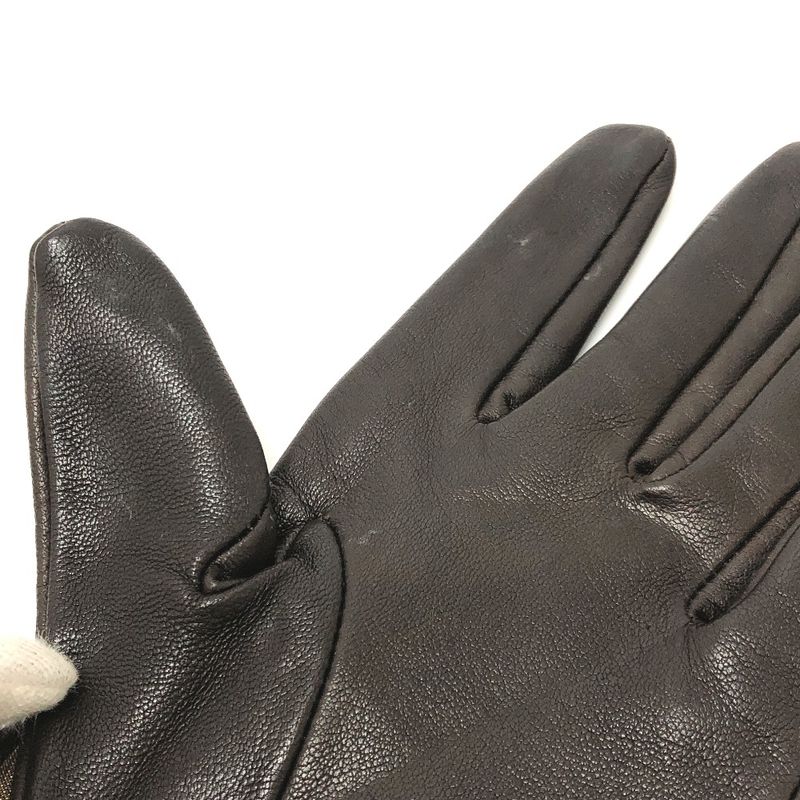 Fendi Gloves Zucca Pattern FF Logo Canvas Brown — view 7
