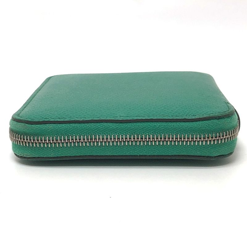 Hermes Bifold Wallet Azap Compact Silk Quin Vaux Epson Verre Jade Green — view 5