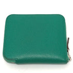 Hermes Bifold Wallet Azap Compact Silk Quin Vaux Epson Verre Jade Green — view 3
