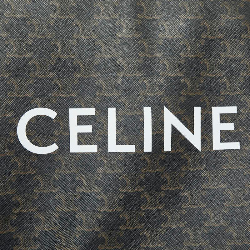 Celine Triomphe Vertical Cabas Small Tote Shoulder Bag 2-Way Black Brown — view 8