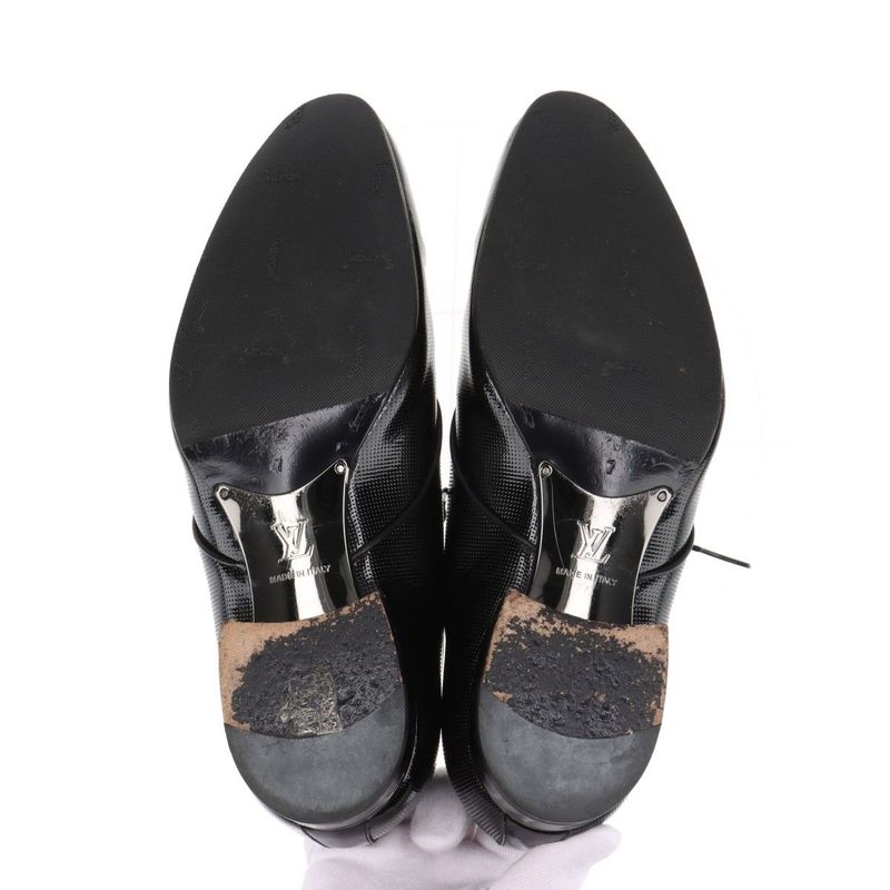Louis Vuitton Patent Leather Shoes 7 St0132 Black — view 8