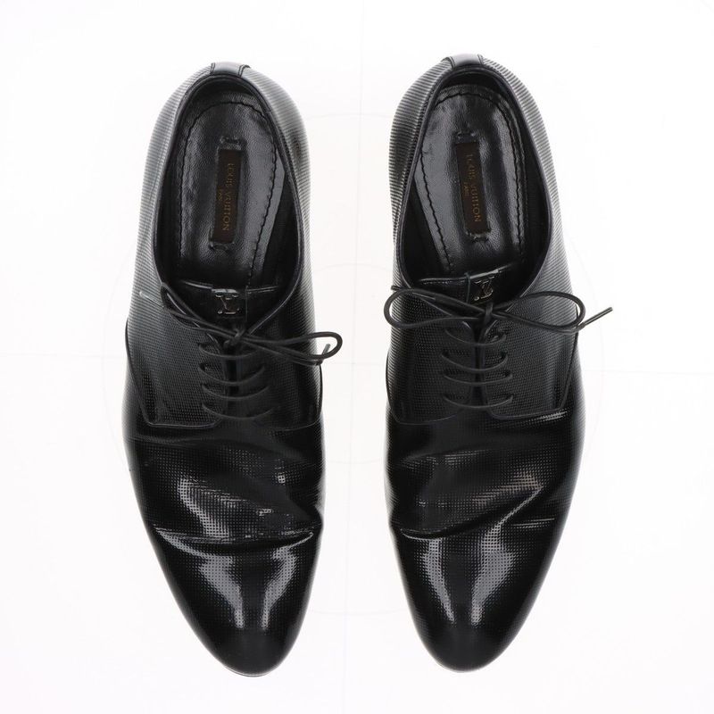 Louis Vuitton Patent Leather Shoes 7 St0132 Black — view 7
