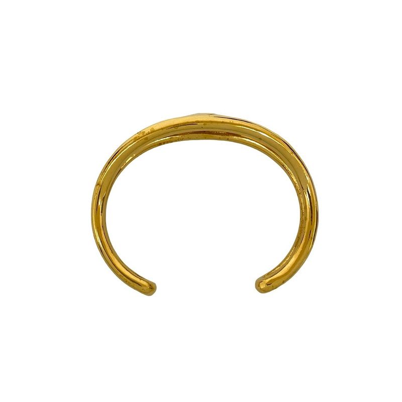 Chanel Vintage Coco Mark Bangle Bracelet Accessory Gold 02633 97P — view 6