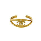 Chanel Vintage Coco Mark Bangle Bracelet Accessory Gold 02633 97P — view 7