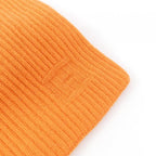 Hermes Orange Ribbed Muffler Scarf — view 2