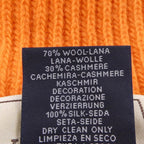 Hermes Orange Ribbed Muffler Scarf — view 3