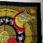 Hermes Carre 90 Casques Et Plumets Faceless Helmet 100% Silk Scarf — view 5