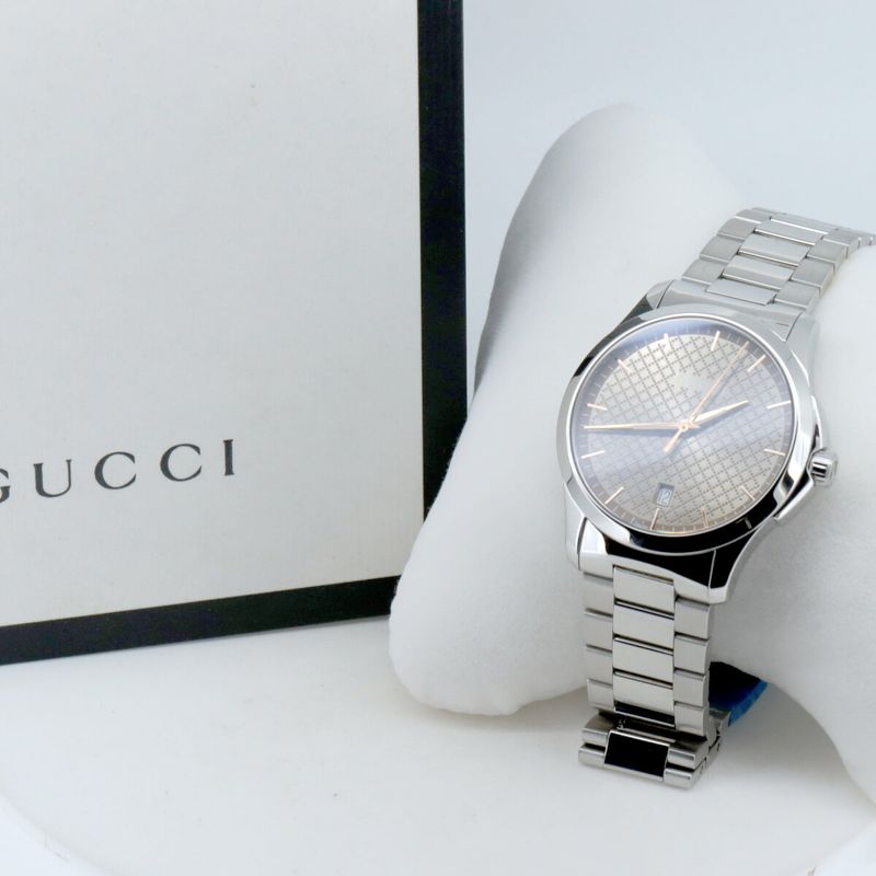 Gucci G Timeless 126.4 Wristwatch Quartz Gold Color Stainless Steel — view 7