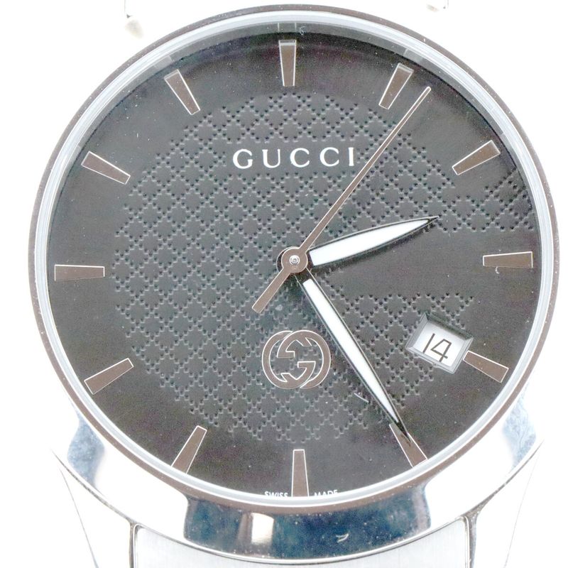 Gucci Timeless Watch Silver Color Quartz Black Dial — view 2