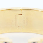 Hermes Click H Belt Pattern Enamel Bracelet Gold Hardware Paw Nbroker — view 3