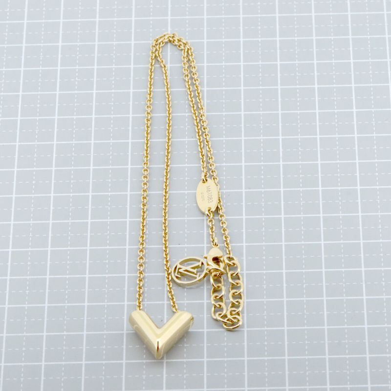 Louis Vuitton Escential V Necklace Gold Color Paw Nshop Item — view 7