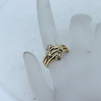 Dior Diamond Ring Size 13 18K Yellow Gold — view 7