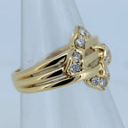 Dior Diamond Ring Size 13 18K Yellow Gold — view 3
