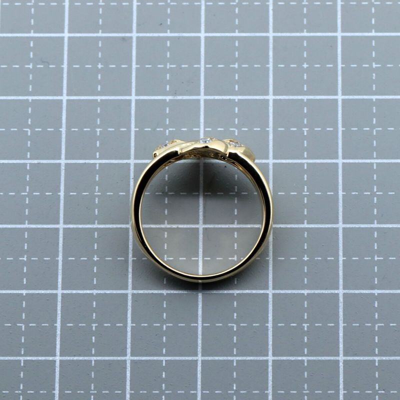 Dior Diamond Ring Size 13 18K Yellow Gold — view 6