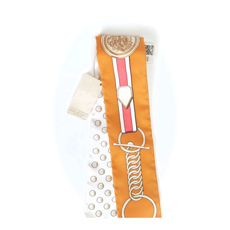 Hermes S 21 Silk 100% Cles Roux Coraille Grand Tralala — view 4