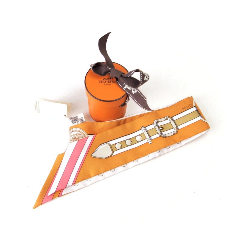 Hermes S 21 Silk 100% Cles Roux Coraille Grand Tralala — view 8