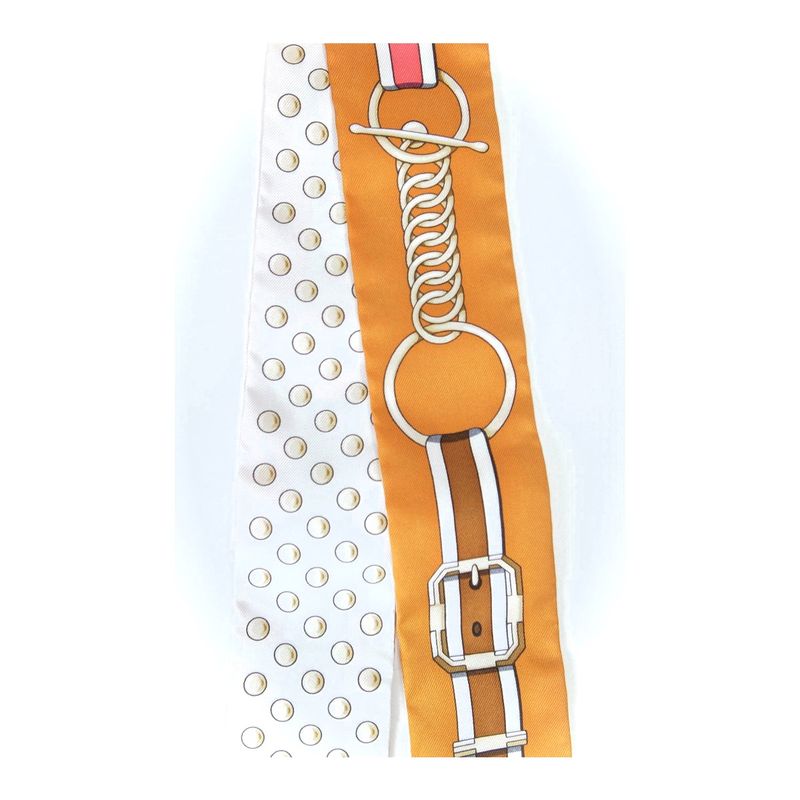 Hermes S 21 Silk 100% Cles Roux Coraille Grand Tralala — view 3