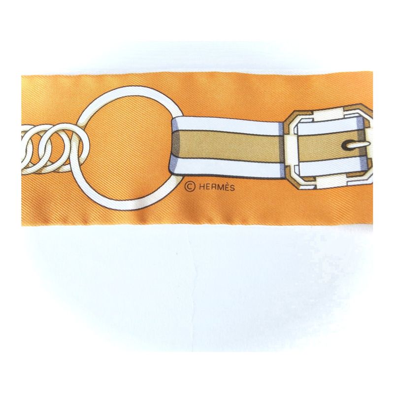 Hermes S 21 Silk 100% Cles Roux Coraille Grand Tralala — view 7