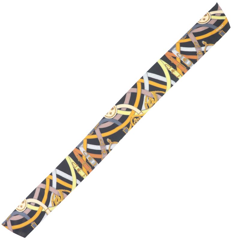Hermes Maxi Twillye Cavalcadour 100% Silk Scarf with Belt Design Multi — view 3