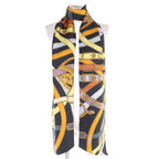 Hermes Maxi Twillye Cavalcadour 100% Silk Scarf with Belt Design Multi — view 4