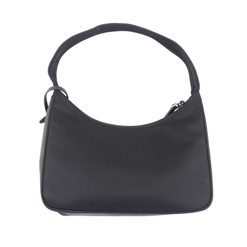 Prada 1 Ne515 re-Edition 2000 re-Nylon Mini Bag with Triangle Plate Charm — view 2